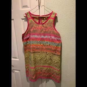 Multi color Uncle Frank Shift Dress. XL